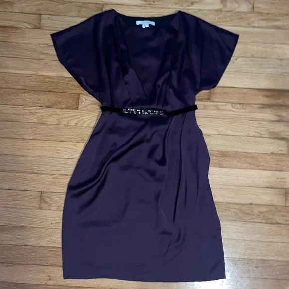 max and cleo dress purple Max and Cleo Womens 6 Purple Plum Sleeveless Cocktail Shift Dress NWT $138